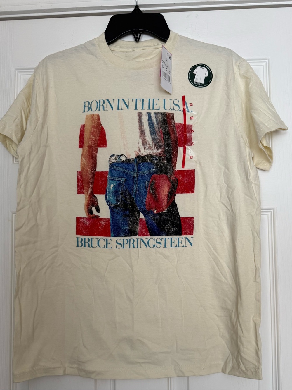 Bruce Springsteen 'Born in the U.S.A.' White Short Sleeve Graphic Tee
